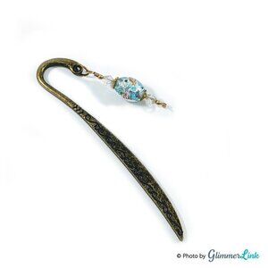 Handmade AB Lampwork Beaded Bookmark